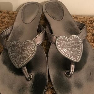 Coach Sophie Silver Sandals 8B